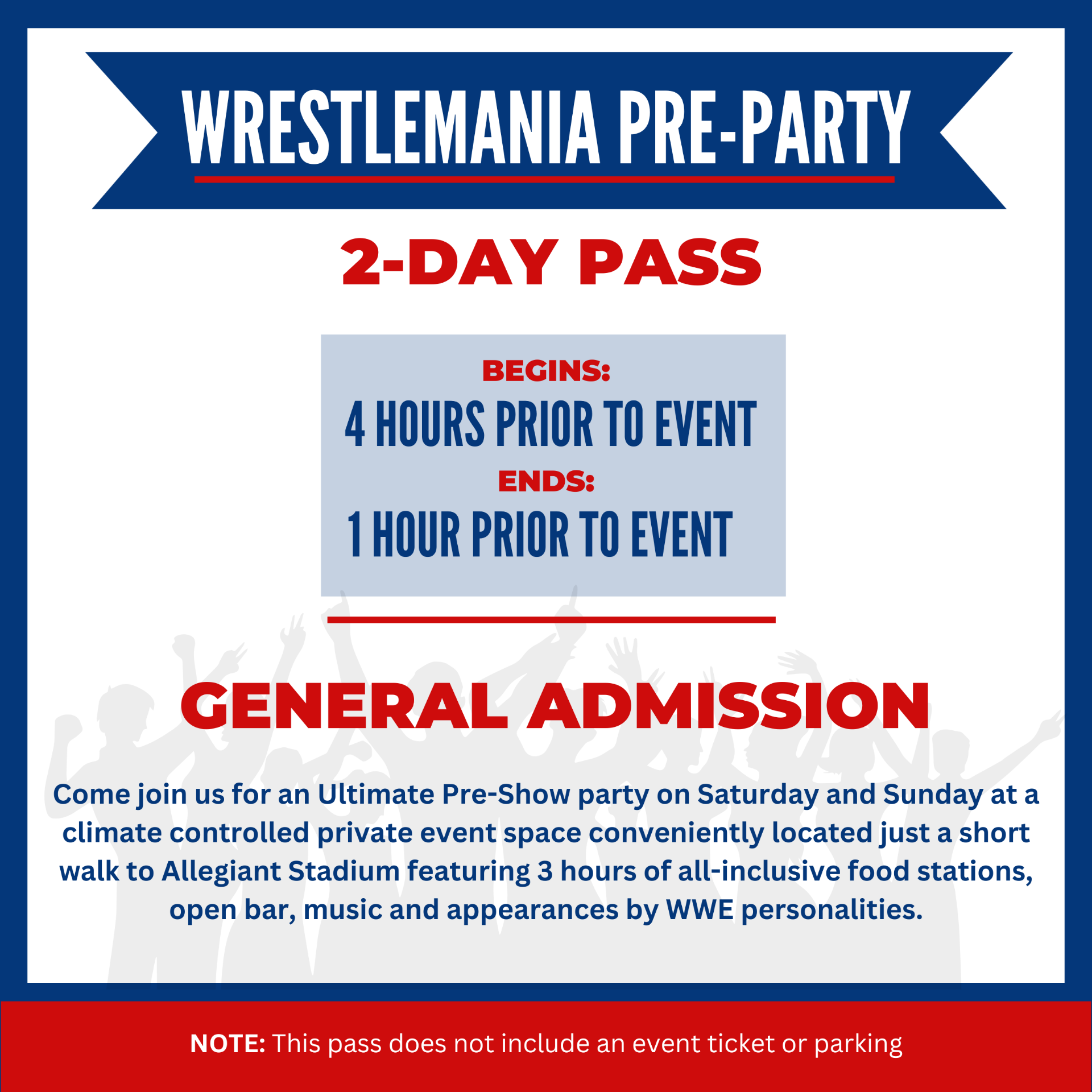 WrestleMania 2026 Map Image - 2 Day